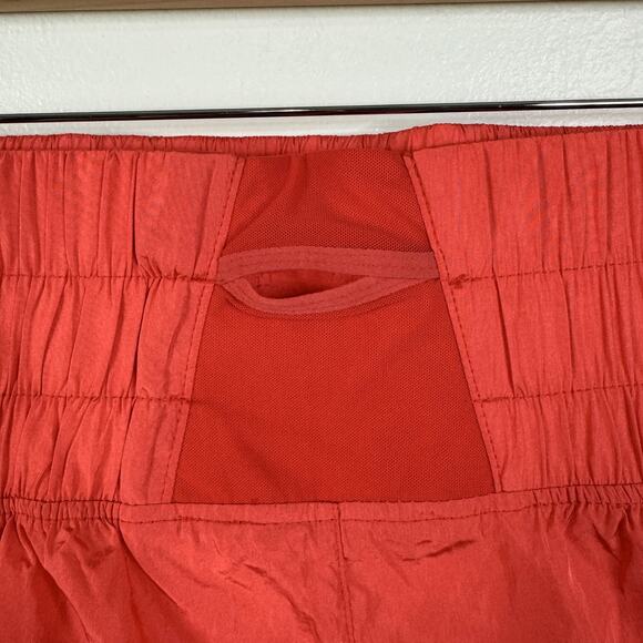 Free People The Way Home Running Shorts Active Sporty Gym Coral Red Size M NWOT - Picture 5 of 10